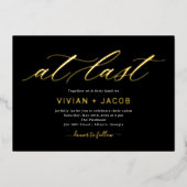 最終フォイル編集可能カラー結婚式招待状 箔招待状 (正面)