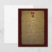 最終メニュー RMSタイタニック 招待状 (正面/裏面)