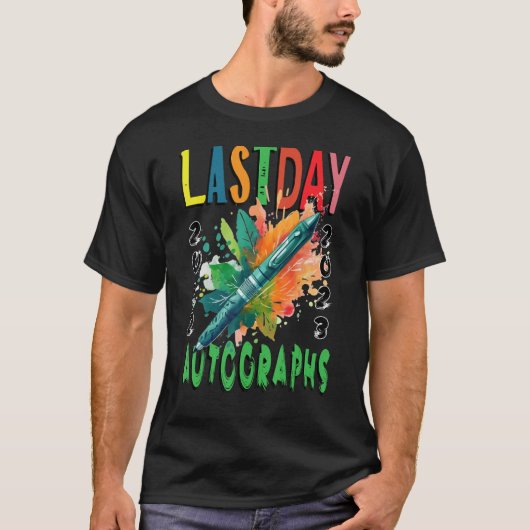 最終日のサイン幼稚園の子供たち卒業2 Tシャツ (正面)