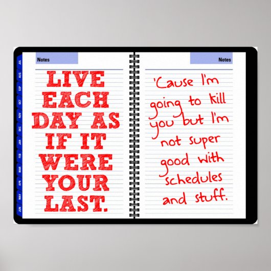 最終日のポスおもしろいター ポスター (正面)