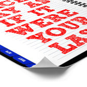 最終日のポスおもしろいター ポスター (角)