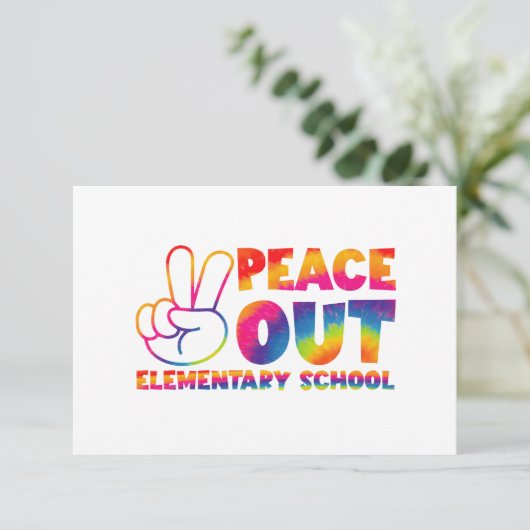 最終日の和平アウト小学校絞り染め サンキューカード (スタンド正面)