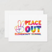 最終日の和平アウト小学校絞り染め サンキューカード (正面/裏面)