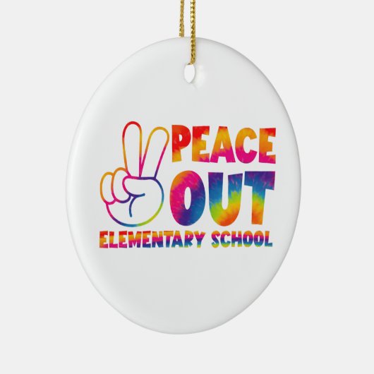 最終日の和平アウト小学校絞り染め セラミックオーナメント (右)