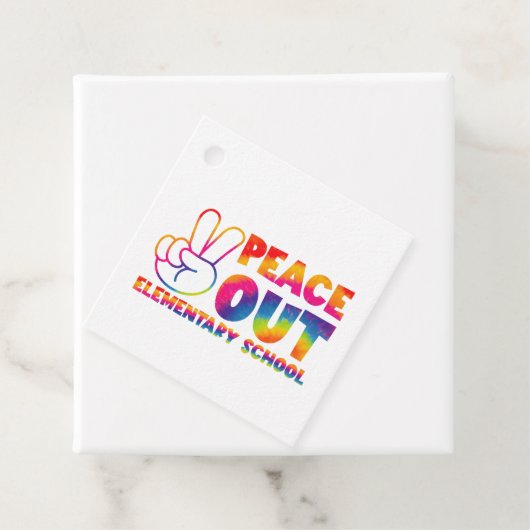 最終日の和平アウト小学校絞り染め フェイバータグ (インサイチュ)