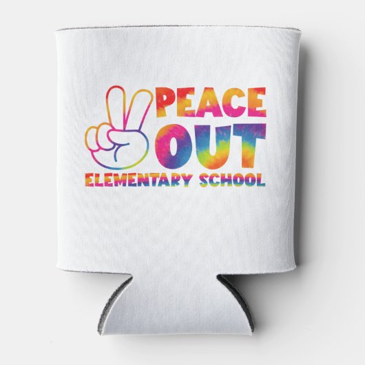 最終日の和平アウト小学校絞り染め 缶クーラー (正面)