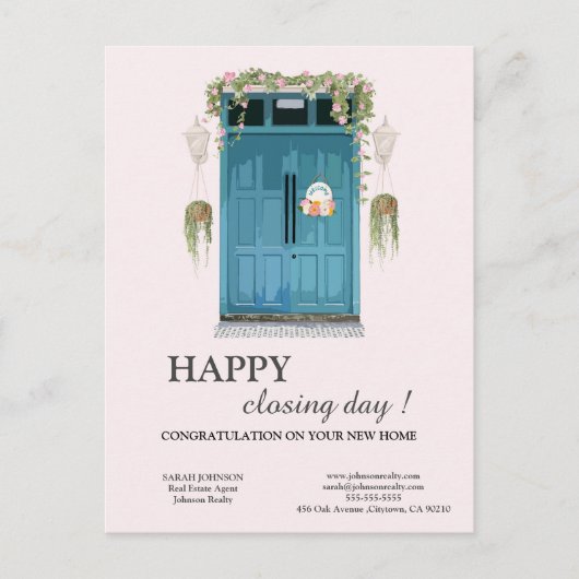 最終日 新築住宅 不動産 エージェント ポストカード (正面)