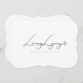 最終的で平らなサンキューカード|の金ゴールドのブラシのミニマリスト サンキューカード (正面/裏面)