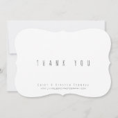 最終的で平らなサンキューカード|の金ゴールドのブラシのミニマリスト サンキューカード (裏面)