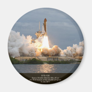 最終的なスペースシャトルの進水STS-135アトランティス マグネット