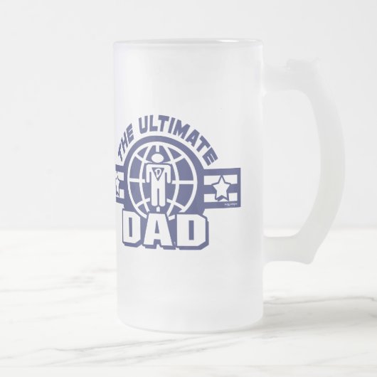 最終的なパパのロゴのギア フロストグラスビールジョッキ (右)