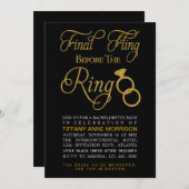 最終的なフェイクグリッターバチェロレッテ 招待状 (正面/裏面)