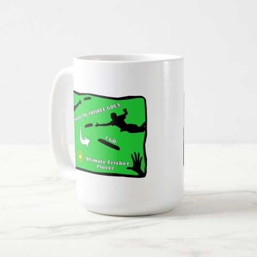 最終的なフリズビーのマグ コーヒーマグカップ (正面左)