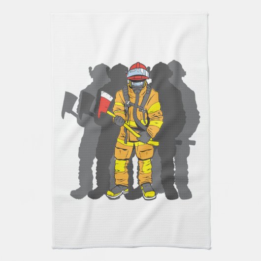 最終的な消防士 キッチンタオル (縦)