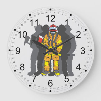 最終的な消防士 ラージ壁時計