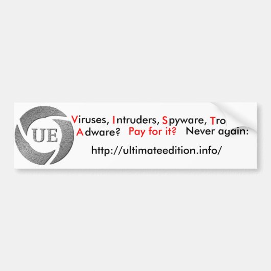 最終的な版バンパーステッカー バンパーステッカー (正面)