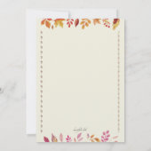 最終的な秋写真招待状 招待状 (裏面)