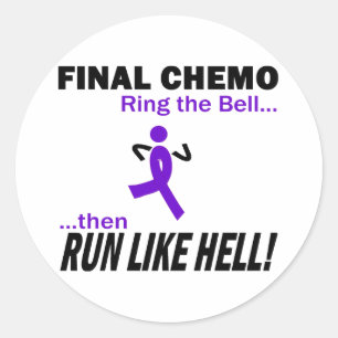 最終的なChemoは多くを-すみれ色のリボン走ります ラウンドシール
