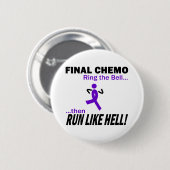最終的なChemoは多くを-すみれ色のリボン走ります 缶バッジ (正面&裏面)