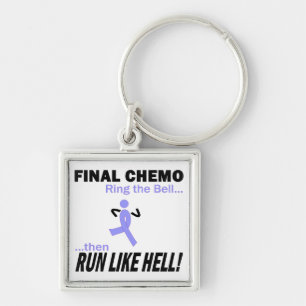 最終的なChemoは多くを-ラベンダーのリボン走ります キーホルダー