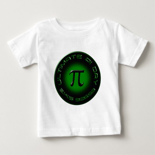 最終的なPi日2015 3.14.15 9:26: 53 (緑) ベビーTシャツ (正面)