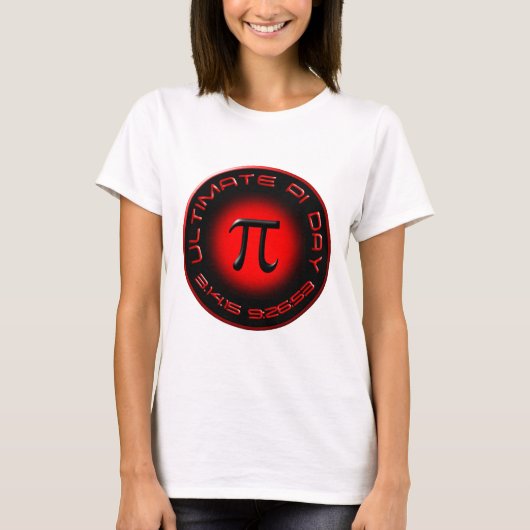 最終的なPi日2015 3.14.15 9:26: 53 (赤) Tシャツ (正面)