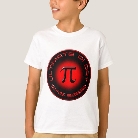 最終的なPi日2015 3.14.15 9:26: 53 (赤) Tシャツ (正面)