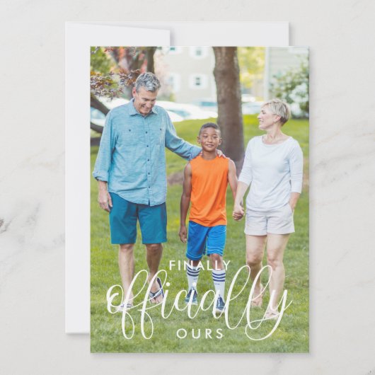 最終的に公式に2つの写真の採用 案内状 (正面)