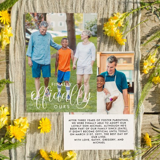 最終的に公式に2つの写真の採用 案内状