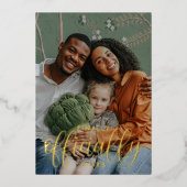 最終的に公式に2つの写真の採用 箔招待状 (正面)