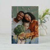 最終的に公式に2つの写真の採用 箔招待状 (立ち正面)