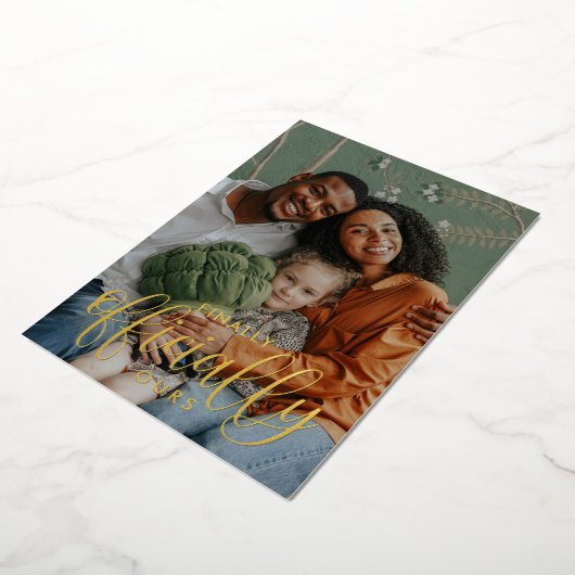 最終的に公式に2つの写真の採用 箔招待状 (回転した状態)