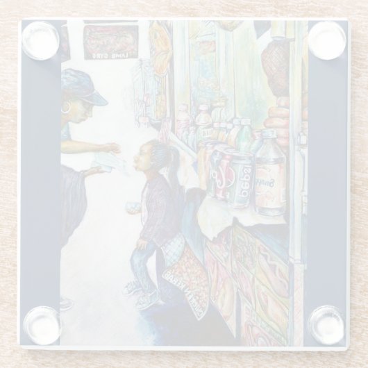 最終的に希望を生み出す ガラスコースター (裏面)