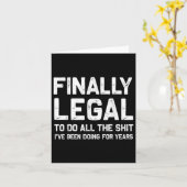 最終的に法律おもしろい21歳の誕生日ギフト男性へWom カード (黄色い花)