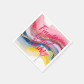 最終的に法的21st.水彩グリッター誕生日 スタンダードカクテルナプキン (角)