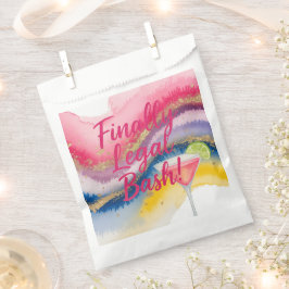 最終的に法的21st.水彩グリッター誕生日 フェイバーバッグ