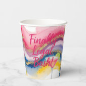 最終的に法的21st.水彩グリッター誕生日 紙コップ (裏面)