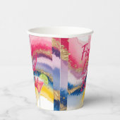 最終的に法的21st.水彩グリッター誕生日 紙コップ (右)