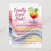 最終的に法的21st.誕生日・バッシュ・フォー・ザ・ガール 招待状 (正面/裏面)