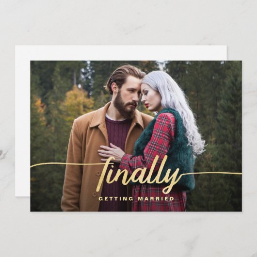 最終的に結婚おもしろい写真を保存する セーブザデート (正面/裏面)