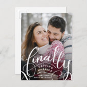 最終的に結婚する日付はがきを保存する 案内ポストカード (正面/裏面)