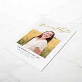 最終的に金箔卒業発表 箔招待状 (回転した状態)