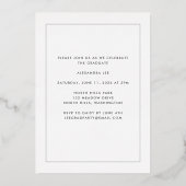 最終的に金箔卒業発表 箔招待状 (裏面)