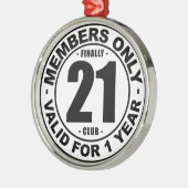 最終的に21クラブ メタルオーナメント (左)