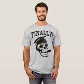 最終的に! スカルを搭載するおもしろいな卒業のTシャツ Tシャツ (正面フル)