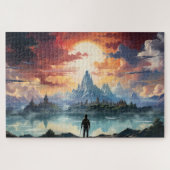 最終目的地に達した ジグソーパズル (横)