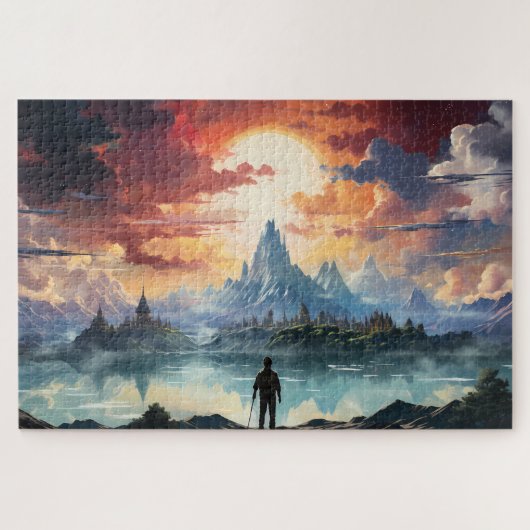 最終目的地に達した ジグソーパズル (横)