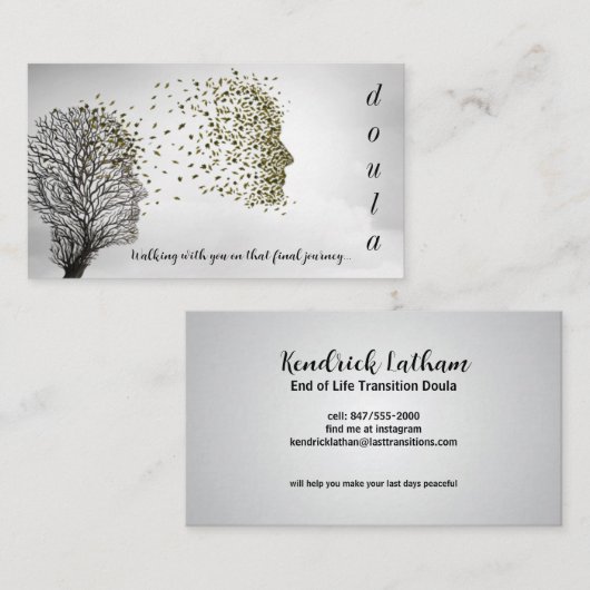 最終移行ダブルビジネスカード 名刺 (正面/裏面)