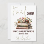 最終章、ブックをテーマにしたバチェロレッテの週末 招待状 (正面)