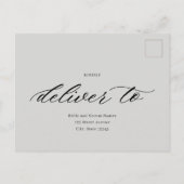 最終結婚の返信返信カード ポストカード (裏面)